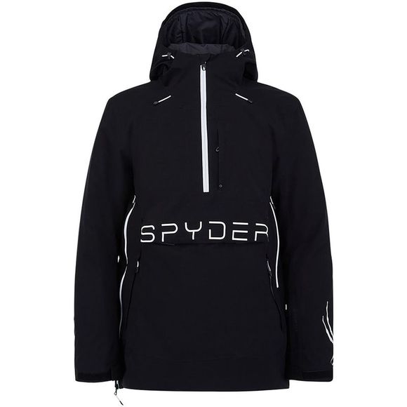 Spyder Jackets & Coats Spyder Mens Black Hooded Midi Signal Goretex